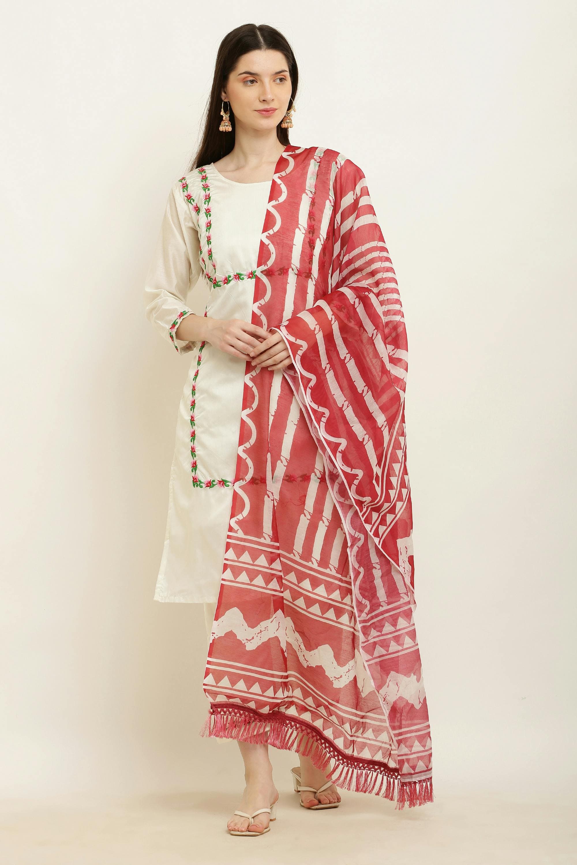 Red kurta set